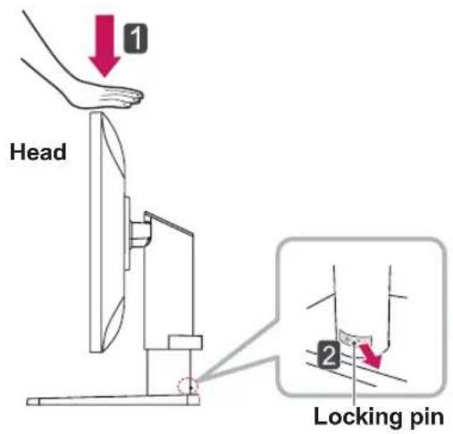 LG 27MU67 - Adjusting the Stand Height - 1