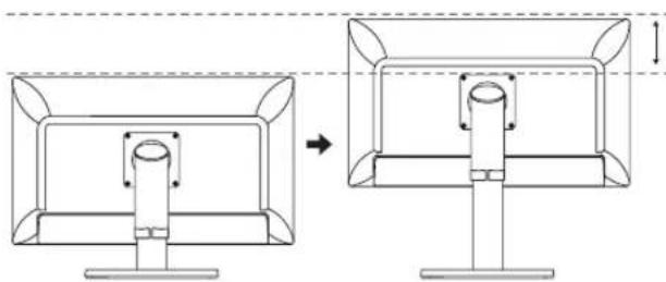 LG 27MU67 - Adjusting the Stand Height - 3