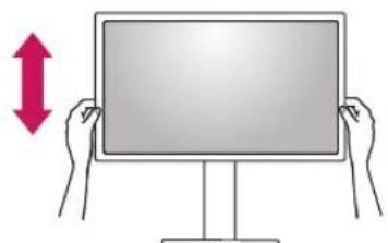 LG 27MU67 - Adjusting the Stand Height - 2