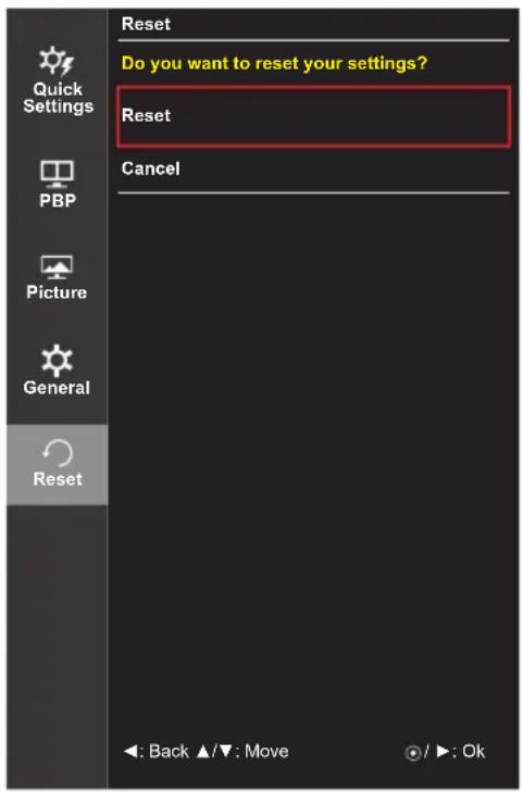 LG 27MU67 - Reset - 1