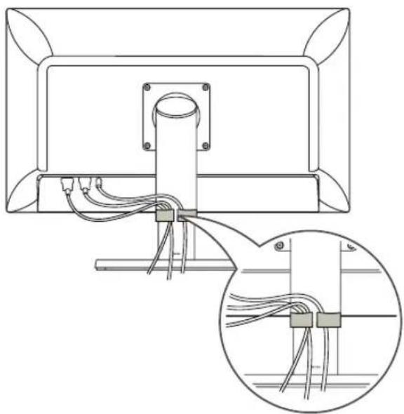 LG 27MU67 - Tidying up Cables - 1