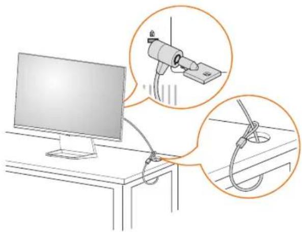 LG 27MP77HM - Using the Kensington security system - 1