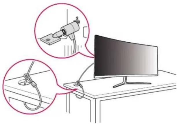 LG 29UC97C - Using the Kensington Lock - 1