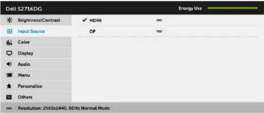 DELL S2716DG - Accessing the Menu System - 9
