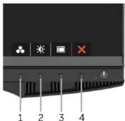 DELL S2716DG - Using the Front-Panel Controls - 1