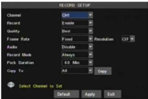 SKYTRONIC 351.142 - Record setup - 1