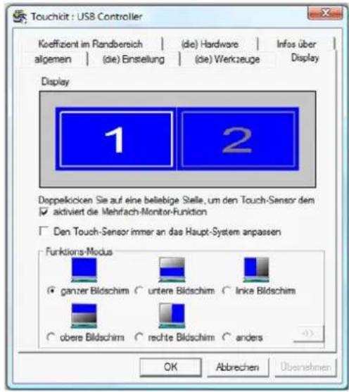 Faytech 8" IP65 Touch - Display-Multi-Monitor Setting tab: - 1