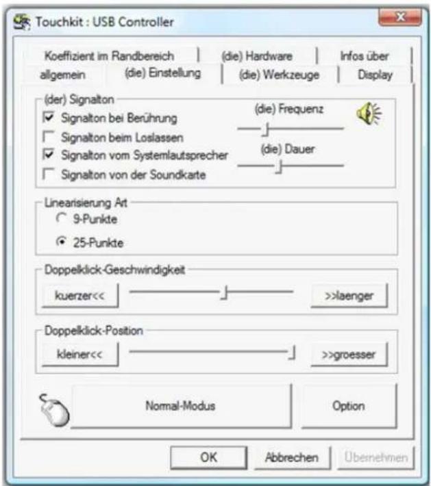 Faytech 8" IP65 Touch - Setting tab - 1