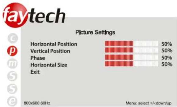 Faytech 8" IP65 Touch - Color settings: - 3