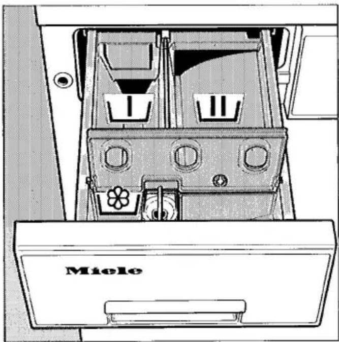MIELE Exquisit 1100 - Waschmittelmenge zugeben - 1