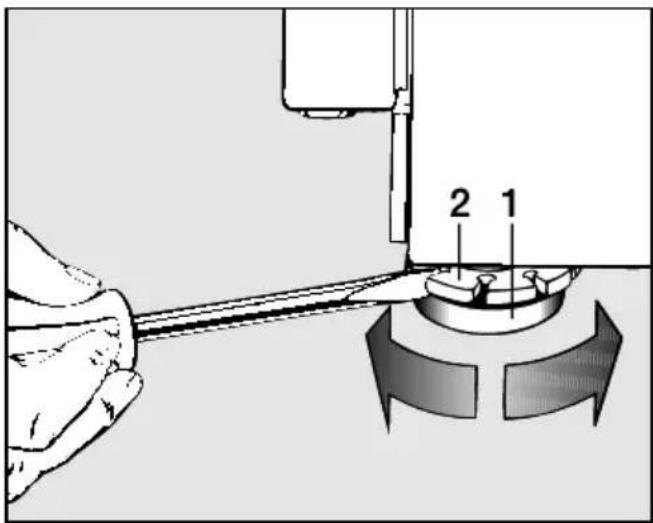 MIELE Eonic 1600 WPS - Fuß herausdrehen und kontern - 1