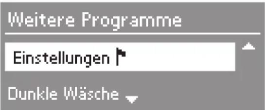 MIELE Premium Edition W 5985 WPS - Menü Einstellungen öffnen - 1