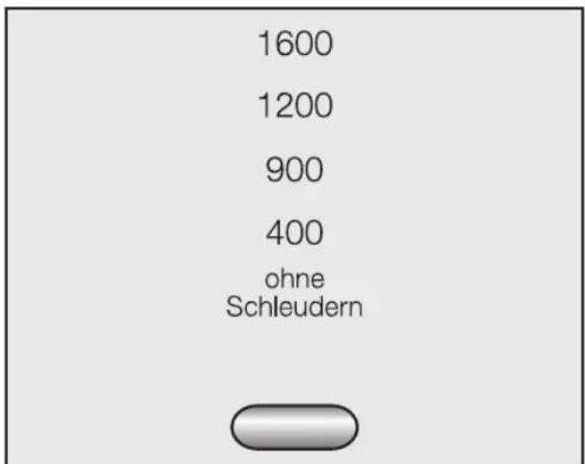 MIELE W 5905 WPS - ⑥ Drehzahl wählen (wenn ge wünscht) - 1