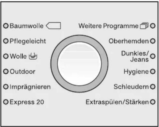 MIELE W 5885 WPS - Programm wählen - 1