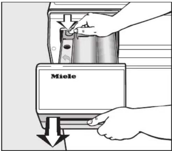 MIELE W 531 - Waschmittel-Einspülkasten reinigen - 1