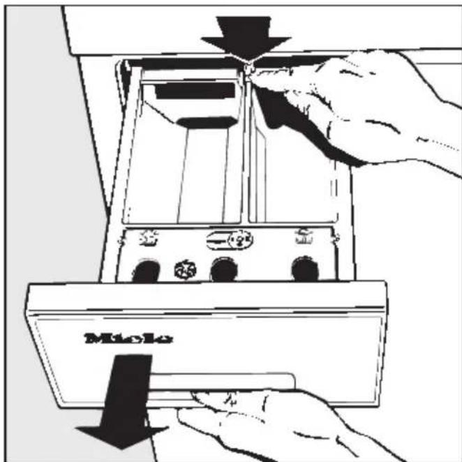 MIELE Novotronic W 961 - Waschmittel-Einspülkasten reinigen - 1
