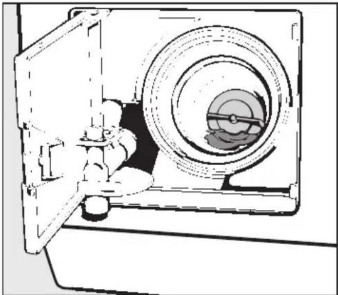 MIELE Novotronic W 153 F - Laugenfilter und Laugenpumpe reinigen - 4