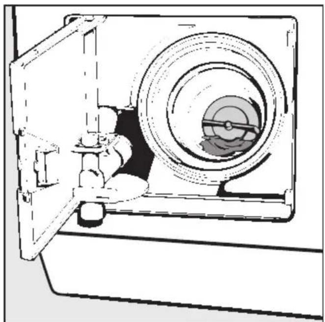 MIELE W 985 WPS - Laugenfilter und Laugen- pumpe reinigen - 5