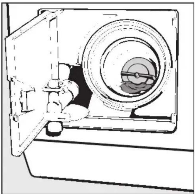MIELE W 973 - Laugenfilter und Laugen- pumpe reinigen - 5