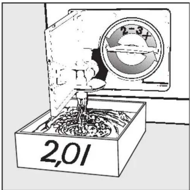 MIELE W 972 - Laugenfilter und Laugen- pumpe reinigen - 3