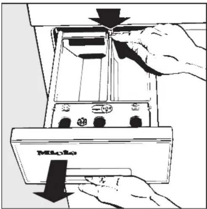 MIELE W 971 - Waschmittel-Einspülkasten reinigen - 1