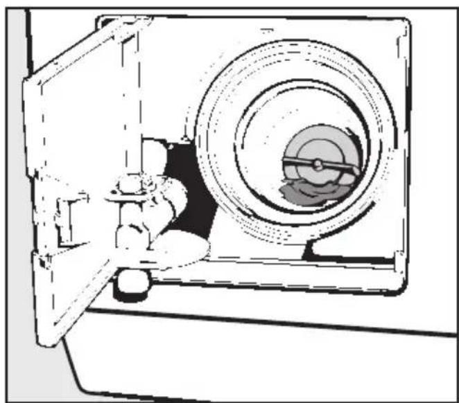 MIELE W 874 WPS - Laugenfilter und Laugenpum- pe reinigen - 5