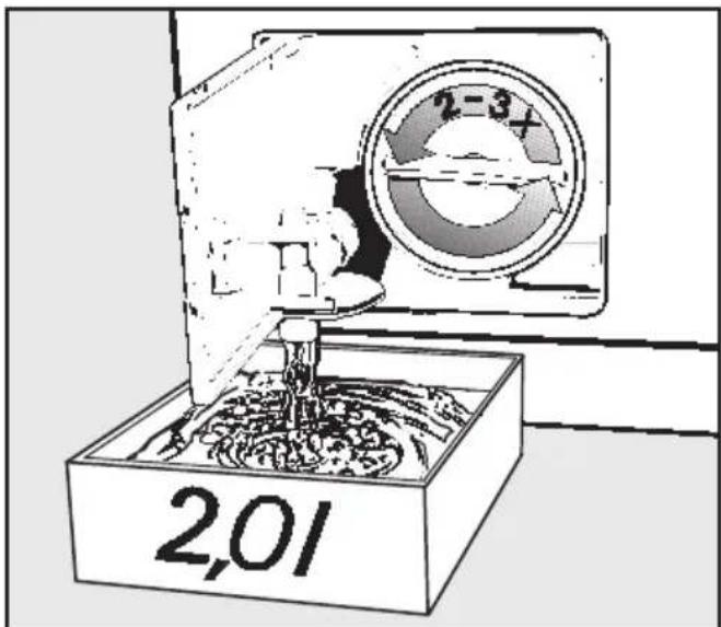 MIELE W 870 - Laugenfilter und Laugenpum- pe reinigen - 3