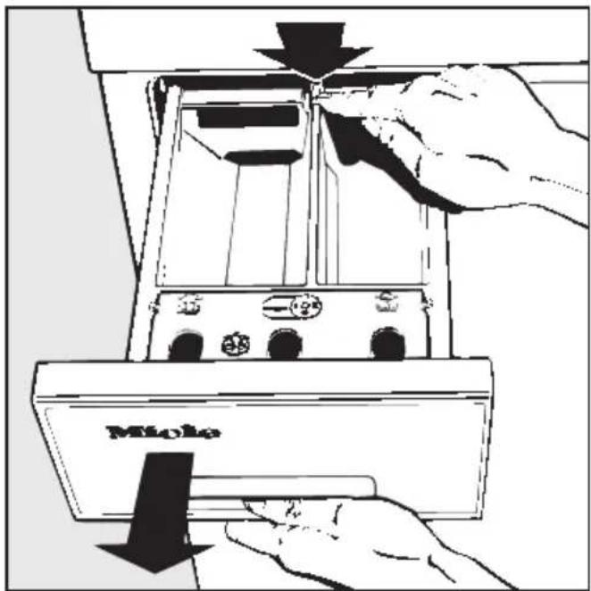 MIELE W 851 - Waschmittel-Einspülkasten reinigen - 1