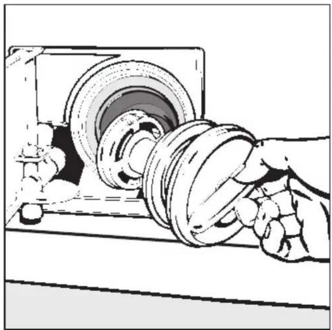 MIELE W 851 - Laugenfilter und Laugen- pumpe reinigen - 4