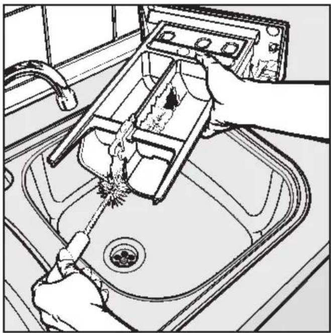 MIELE W 851 - Waschmittel-Einspülkasten reinigen - 2