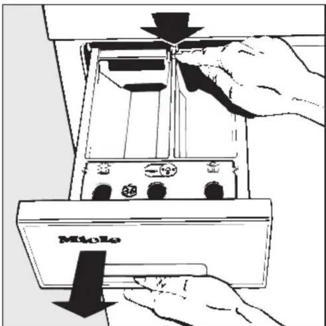MIELE W 840 - Waschmittel-Einspülkasten reinigen - 1