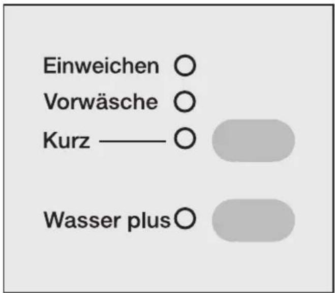 MIELE W 840 - ⑨ Falls gewünscht, Zusatzfunktionen wählen. - 1