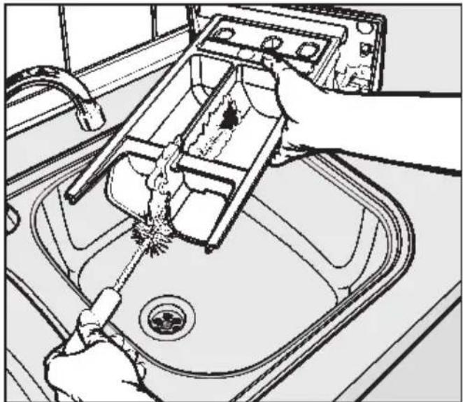 MIELE W 838 - Waschmittel-Einspülkasten reinigen - 2
