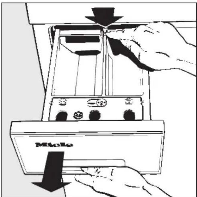 MIELE W 839 - Waschmittel-Einspülkasten reinigen - 1