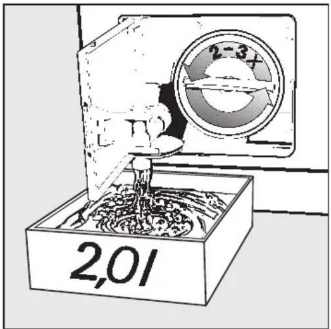 MIELE W 839 - Laugenfilter und Laugen- pumpe reinigen - 3