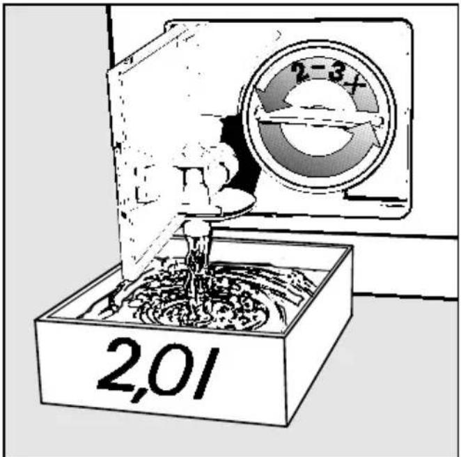 MIELE W 810 - Laugenfilter und Laugen- pumpe reinigen - 3