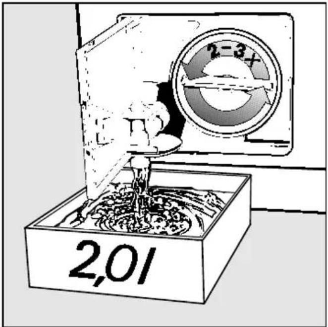 MIELE W 823 - Laugenfilter und Laugen- pumpe reinigen - 3