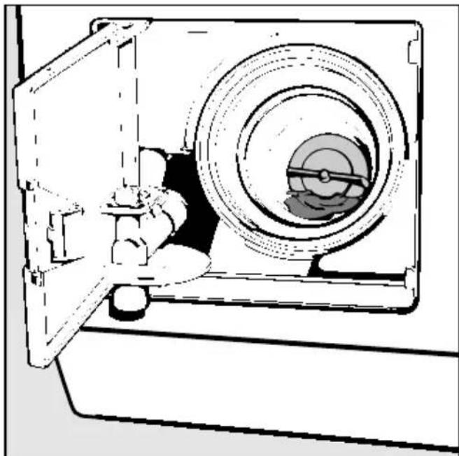 MIELE W 807 - Laugenfilter und Laugen- pumpe reinigen - 5