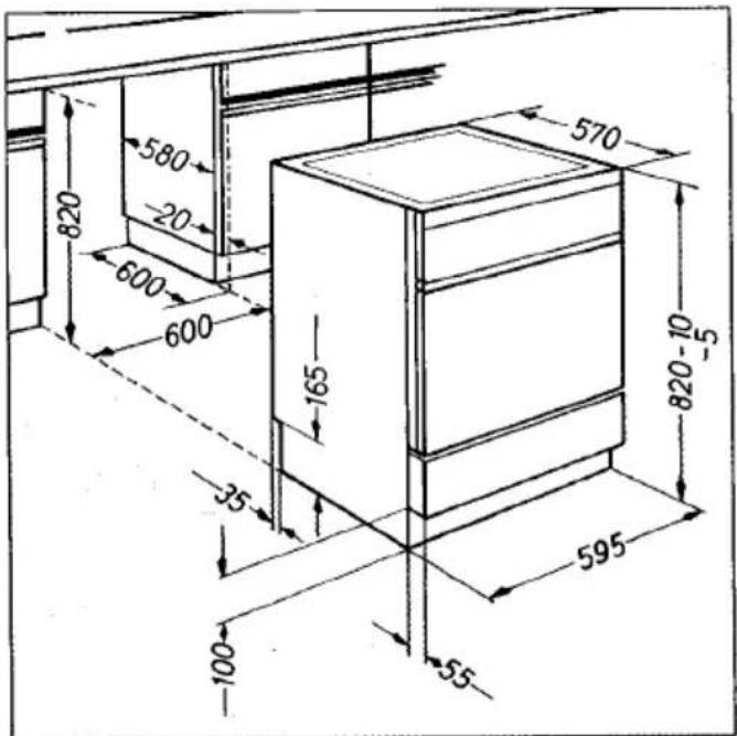 MIELE W 697 - Unterbau unter eine Arbeitsplatte - 1