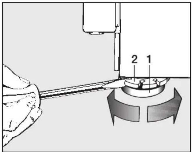 MIELE WS 5426 MC 13 - Fuß herausdrehen und kontern - 1