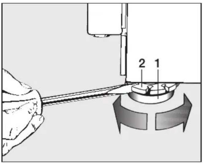 MIELE WS 5425 MC 23 - Fuß herausdrehen und kontern - 1