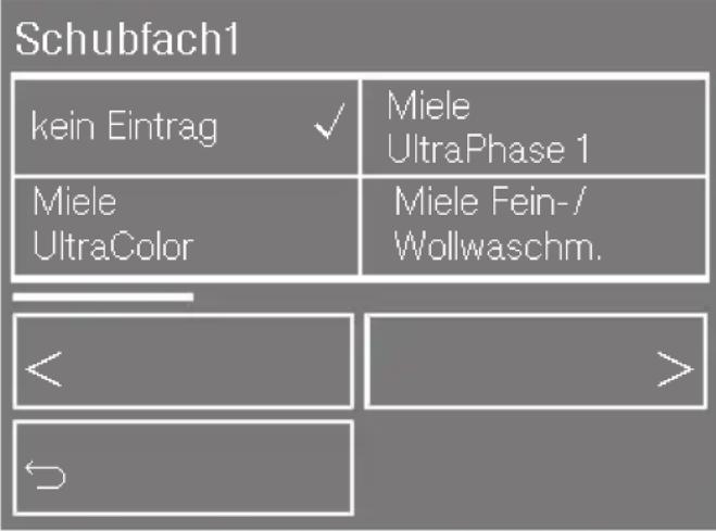 MIELE WMV960 WPS XL - Eingaben für Weitere Waschmittel - 1