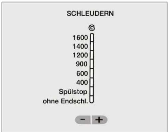 MIELE Novotronic W941 - ⑪ Schleuderdrehzahl wählen. - 1