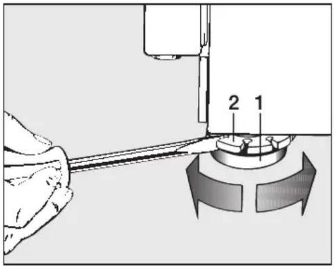 MIELE Novotronic W941 - Fuß herausdrehen und kontern - 1