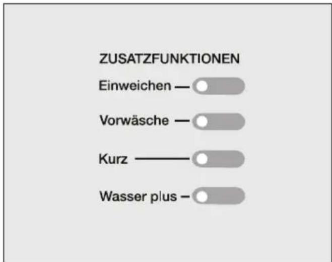MIELE Novotronic W941 - ⑩falls gewünscht, Zusatzfunktionen wählen. - 1