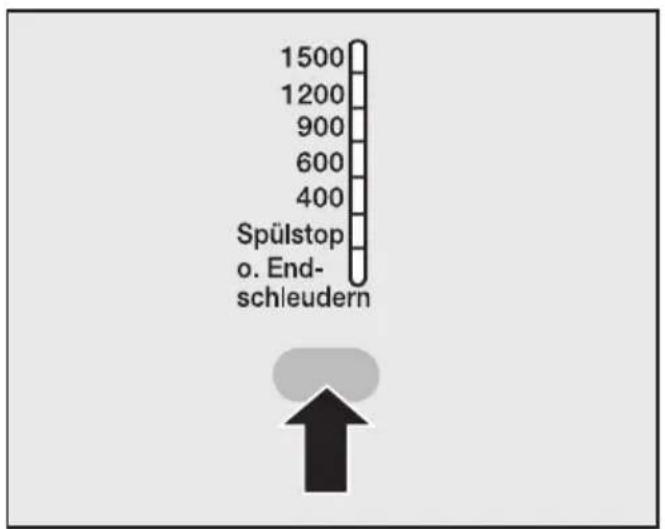 MIELE WT 946 I - ⑧ Schleuderdrehzahl wählen - 1