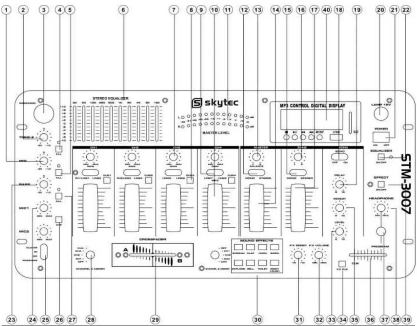Skytec STM-3007 172.736 - MIC Tone Control - 2