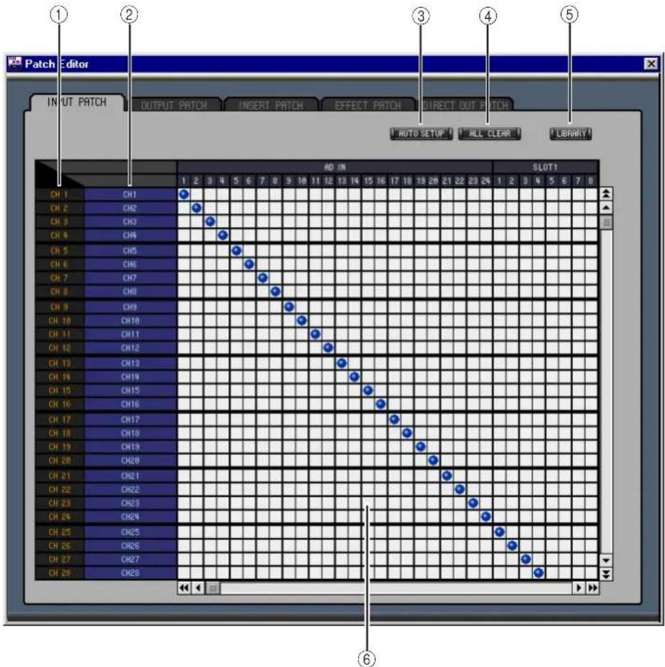YAMAHA 02R96VCM - Patch Editor Window - 1