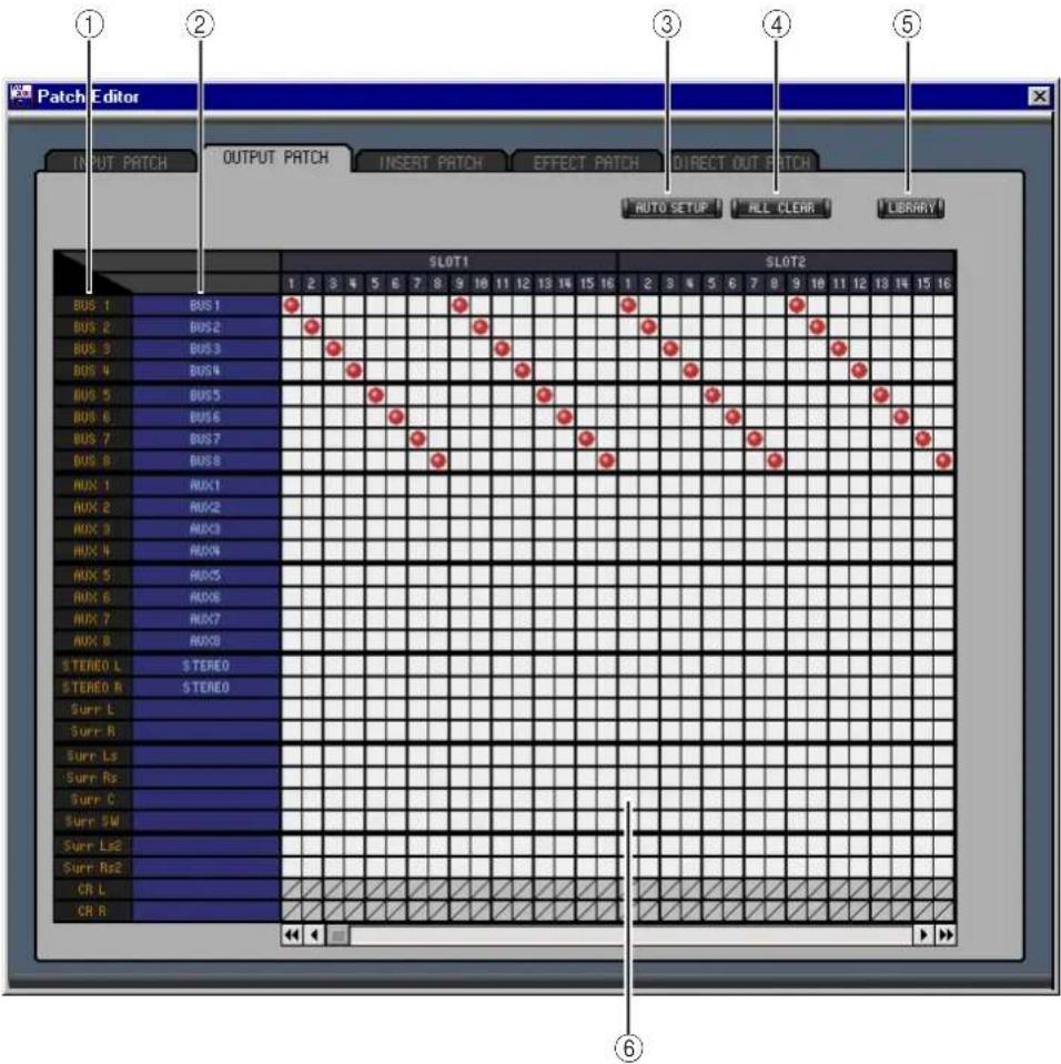 YAMAHA 02R96VCM - Output Patch Page - 1