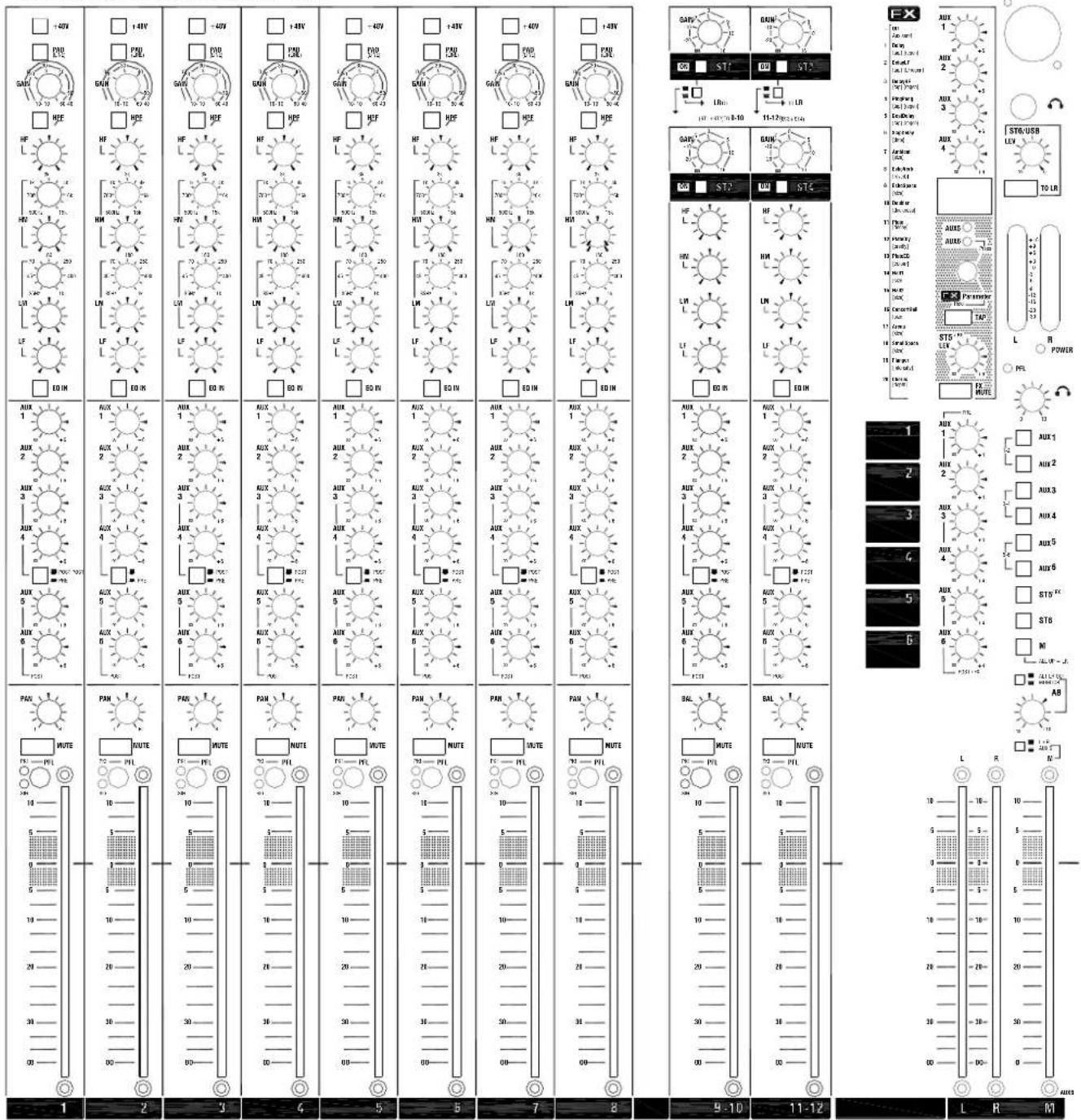 ALLEN & HEATH MixWizard WZ4-12 - Effects return stereo/mono aux source The return - 4